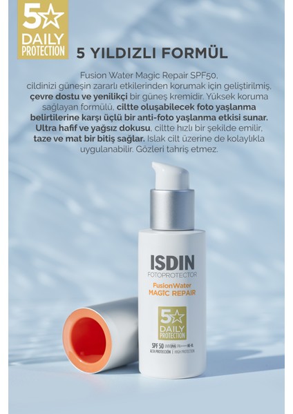 Isdın Fotoprotector Fusion Water Magic Repair SPF50 50ML | Güneş Koruyucu fiyatları