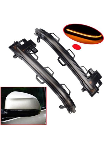 1 Çift Araba Dikiz Yan Ayna LED Dinamik Dönüş Sinyal Işığı Bmw X3 X4 X5 X6 X7 G01 G02 G05 G07 2018-2020 Göstergesi (Yurt Dışından)