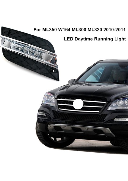 Sağ LED Gündüz Çalışan Işık Drl Sis Lambası Mercedes Benz ML350 W164 ML300 ML320 2010-2011 (Yurt Dışından)