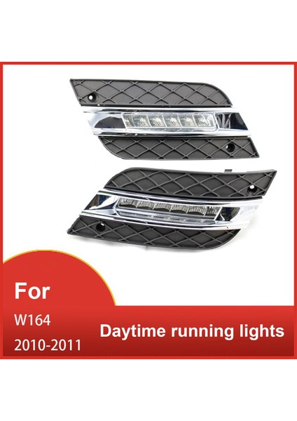 Sağ LED Gündüz Çalışan Işık Drl Sis Lambası Mercedes Benz ML350 W164 ML300 ML320 2010-2011 (Yurt Dışından)