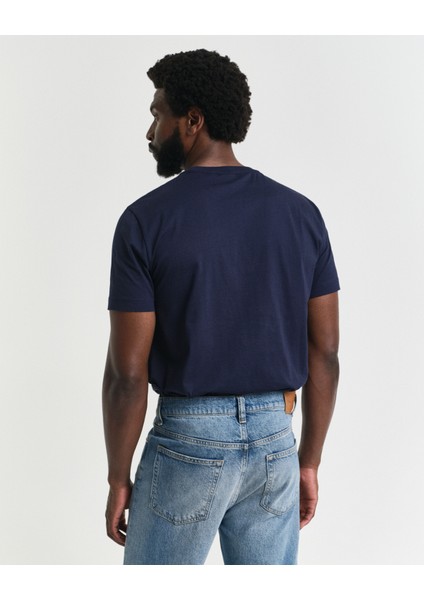 Erkek Lacivert Regular Fit Bisiklet Yaka Logolu T-Shirt 2044017.433 fiyatları