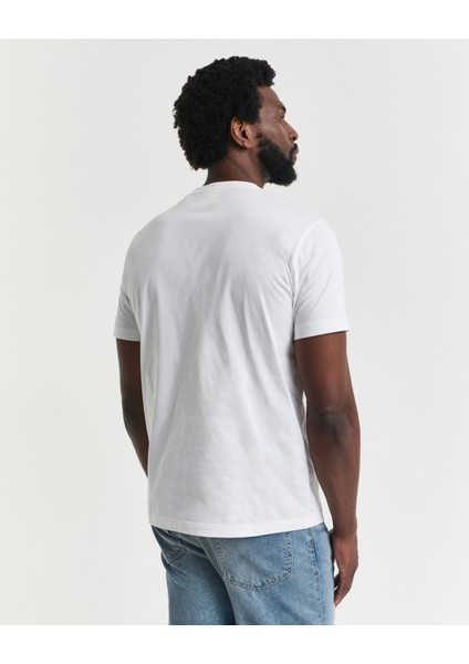 Erkek Krem Regular Fit Bisiklet Yaka Logolu T-Shirt 2044017.113 fiyatları