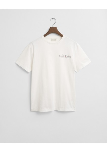 Erkek Krem Regular Fit Bisiklet Yaka Logolu T-Shirt 2044017.113 fırsatları