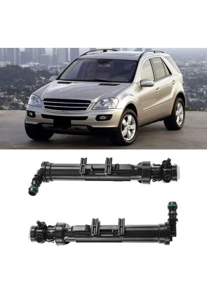2 Adet Sol + Sağ Far Yıkama Meme Ucu -Benz W166 ML350 ML550 ML63 Amg 1668601247,1668601147 (Yurt Dışından)