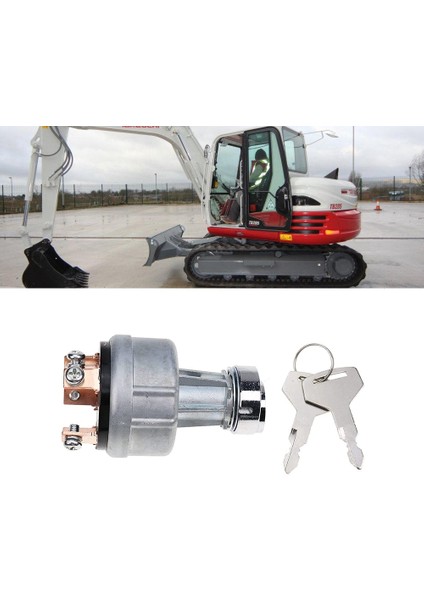 1700100023 1700100052 H806 Takeuchi Ekskavatör Kazıcı Kontak Anahtarı Kilit Silindiri Için 2 Tuşlu Kontak Anahtarı (Yurt Dışından)