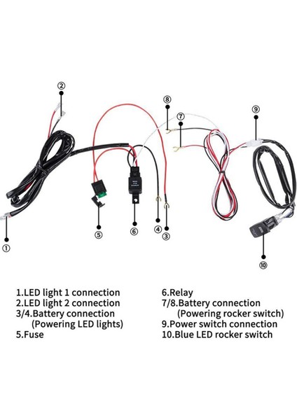 LED Işık Çubuğu Salıncak Açma/kapama Anahtarı Röle Kablolama Takımı 12V 40A Jeep Rv Tekne Römorku Için Röle (Yurt Dışından)