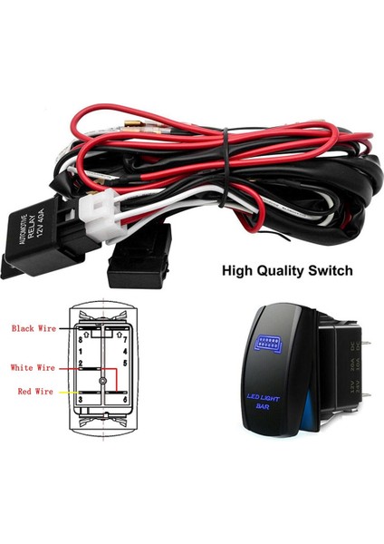 LED Işık Çubuğu Salıncak Açma/kapama Anahtarı Röle Kablolama Takımı 12V 40A Jeep Rv Tekne Römorku Için Röle (Yurt Dışından)