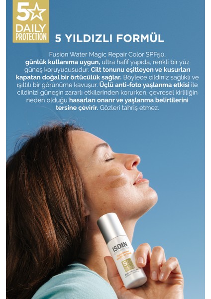 Isdın Fotoprotector Fusion Water Magic Repair Color SPF50 50ML | Güneş Koruyucu fiyatları