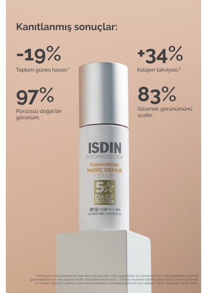 Isdın Fotoprotector Fusion Water Magic Repair Color SPF50 50ML | Güneş Koruyucu modelleri