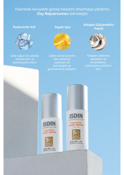 Isdın Fotoprotector Fusion Water Magic Repair Color SPF50 50ML | Güneş Koruyucu fırsatları