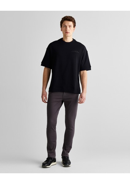 Erkek Siyah Orijinal Fit Bisiklet Yaka Logolu T-Shirt 2325142T.5 modelleri