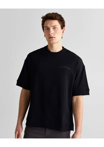 Erkek Siyah Orijinal Fit Bisiklet Yaka Logolu T-Shirt 2325142T.5 fırsatları