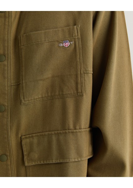 Erkek Yeşil Oversize Fit Gömlek 3824322T.301