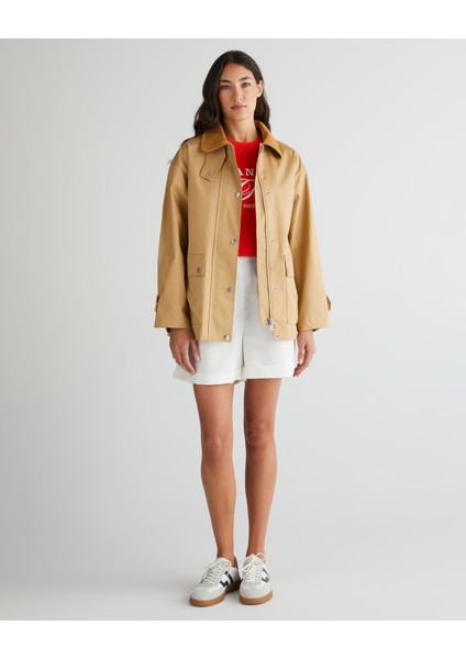 Kadın Bej Relaxed Fit Klasik Yaka Ceket 4700368.232 modelleri