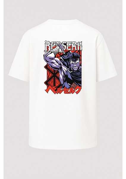 Oversize Berserk Baskılı Unisex Tişört
