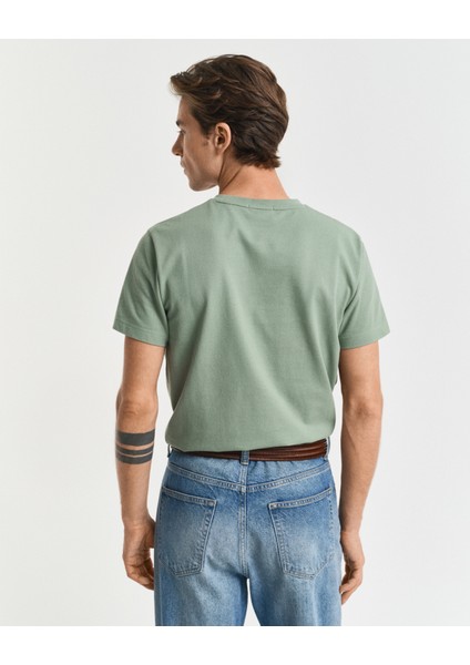 Erkek Yeşil Slim Fit Bisiklet Yaka T-Shirt 2013033.362 fiyatları
