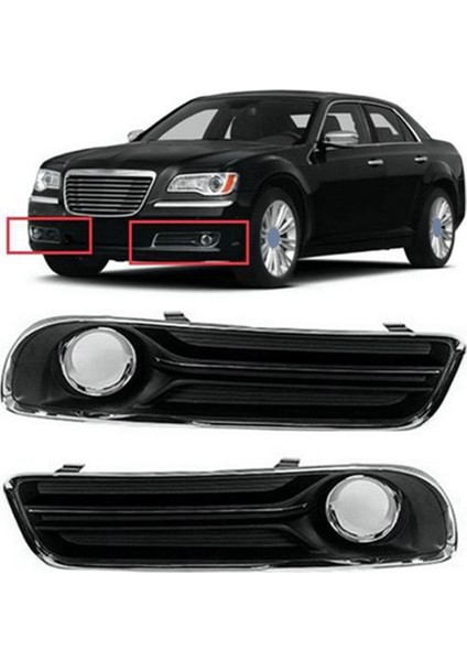 Sağ Ön Tampon Sis Lambası Kapağı Krom 68127946AB 68127947AB Chrysler 300 2011-2014 Sis Lambası Çerçeve Kaplaması (Yurt Dışından)