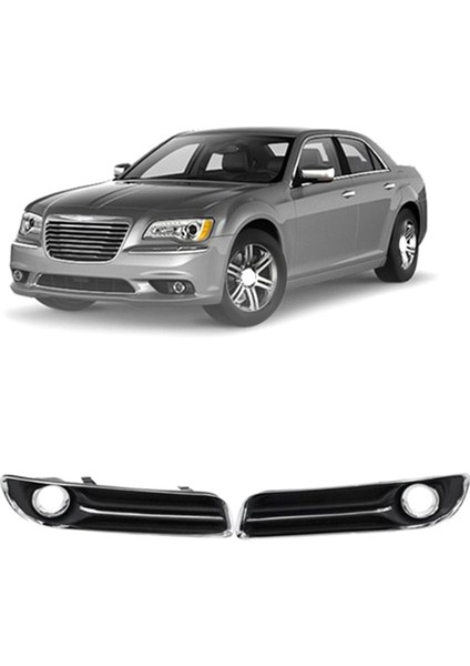 Sağ Ön Tampon Sis Lambası Kapağı Krom 68127946AB 68127947AB Chrysler 300 2011-2014 Sis Lambası Çerçeve Kaplaması (Yurt Dışından)
