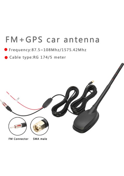 Araba Oto Gps+Fm/am+Dab Radyo Anteni Anten Sinyal Amplifikatörü Dab+ Alıcı (Yurt Dışından)