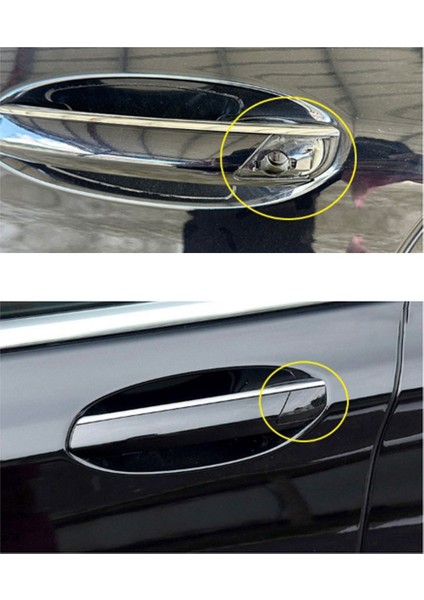 Bmw 7 Serisi G12 2015-2022 Dış Kol Anahtar Deliği Kapağı Araba Sol Ön Kilit Açma Kapağı Aksesuarları 51217474681 Siyah (Yurt Dışından)