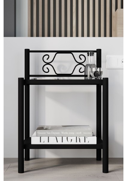 Leda Retro Ferforje Metal Komodin