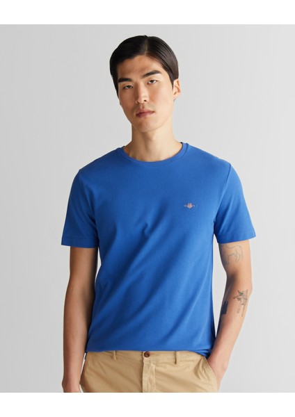 Erkek Lacivert Slim Fit Bisiklet Yaka T-Shirt 2013033.407 fırsatları