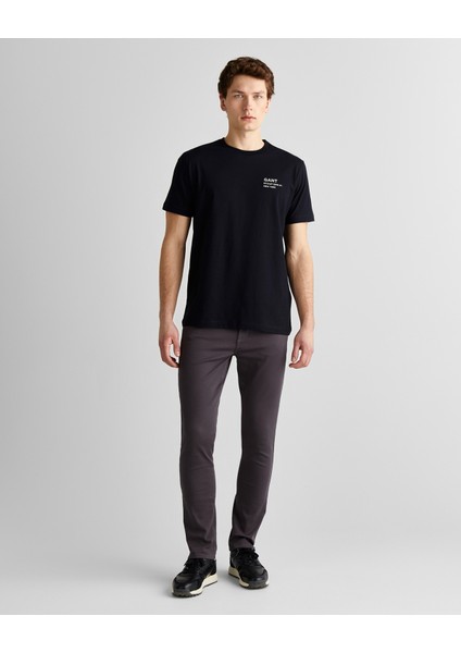 Erkek Siyah Regular Fit Bisiklet Yaka Logolu T-Shirt 2003300.5 modelleri