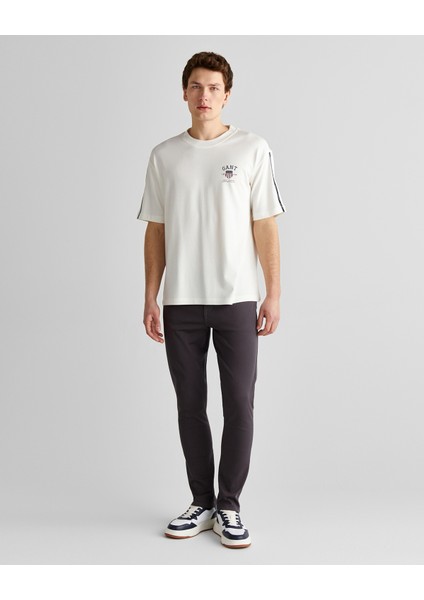 Erkek Krem Relaxed Fit Bisiklet Yaka Logolu T-Shirt 2325140T.113 modelleri