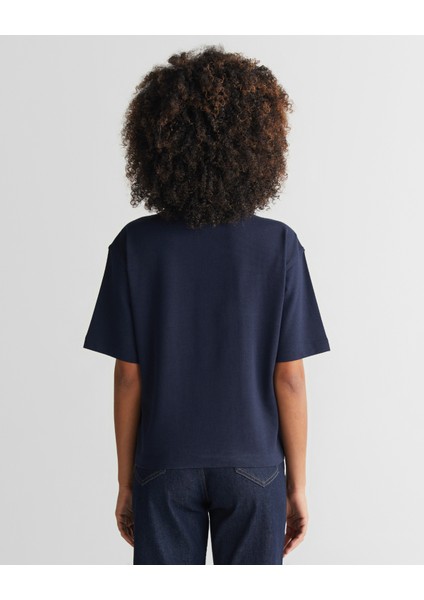 Kadın Lacivert Bisiklet Yaka Logolu T-Shirt 42325135T.433 fiyatları