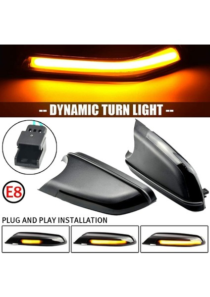 Araba Sıralı Kaydırma LED Sinyal Lambası Yan Ayna Gösterge Işığı Polo Mk4 Skoda Octavia 2004-2010 Için (Yurt Dışından)