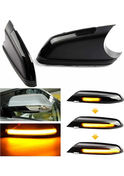 Araba Sıralı Kaydırma LED Sinyal Lambası Yan Ayna Gösterge Işığı Polo Mk4 Skoda Octavia 2004-2010 Için (Yurt Dışından)