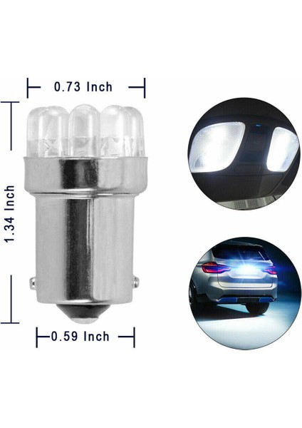 4x Beyaz 1156 BA15S 9smd LED Yedekleme Geri Vites Sinyal Lambası Ampulleri 1141 1073 (Yurt Dışından)