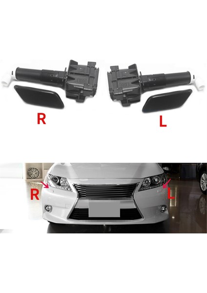 Sol Ön Far Yıkama Püskürtme Memesi Jet + Kapak Kapağı Lexus ES250 ES300H 2012 2013 2014 (Yurt Dışından)