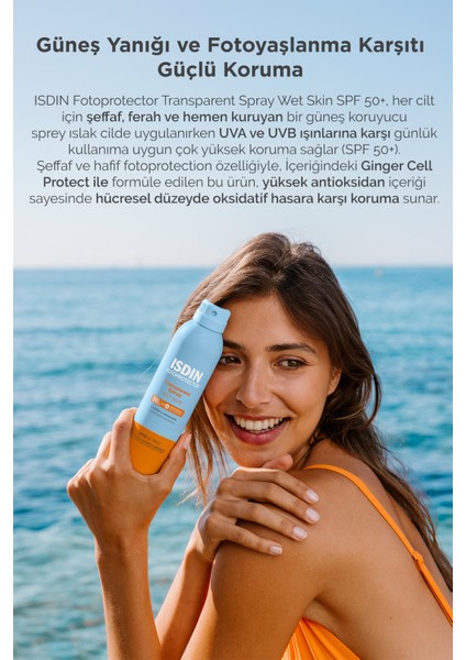 Isdın Fotoprotector Transparent Spray Wet Skin SPF50 250ML | Güneş Koruyucu fiyatları