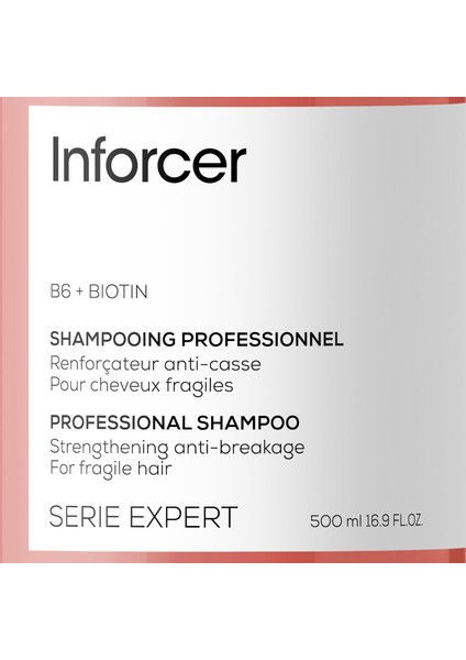 Loreal Inforcer Biotin B6 Yıpranmış Kırılgan Saçlar İçin G Üçlendirici Şampuan 500 ml