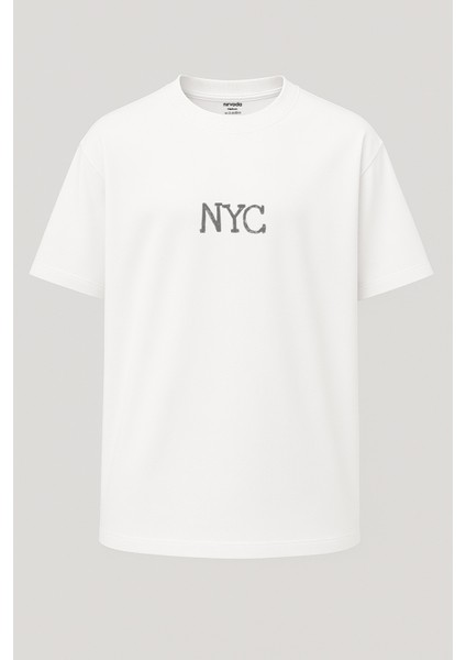 Oversize Nyc Manhattan Amerika Baskılı Unisex Tişört fiyatları