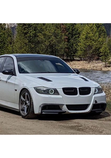Araba Ön Ön Tampon Splitter Spoiler Şeritler Bmw 3 Serisi Için E90 E91 M Spor 2005-2008 Hava Bıçağı Düzeltir Karbon Fiber (Yurt Dışından)