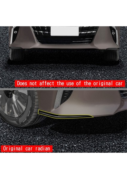 Toyota Alphard 40 Serisi 2023+ Ön Tampon Dudak Açı Difüzörü Ayırıcı Spoiler Koruyucu Parlak Siyah (Yurt Dışından)