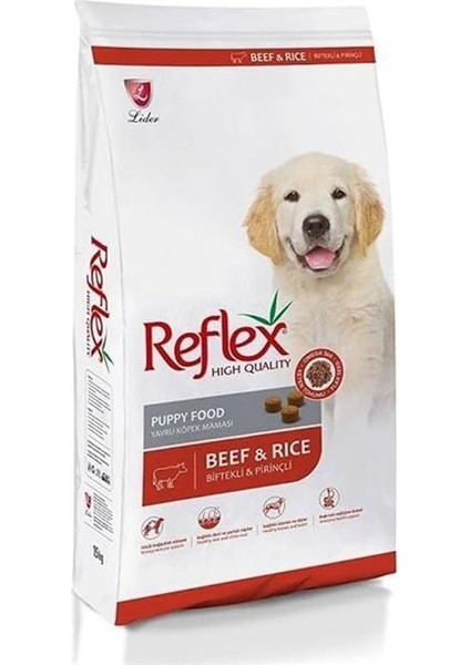 Reflex Yüksek Kaliteli Biftekli ve Pirinçli Yavru Köpek Maması 15 kg