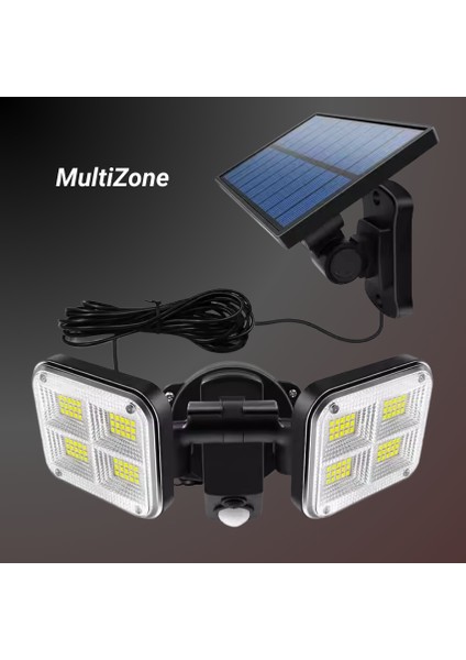 Güneş Enerji Hareket Sensörlü Su Geçirmez 20W 120 LED Solar Aydınlatma Lamba
