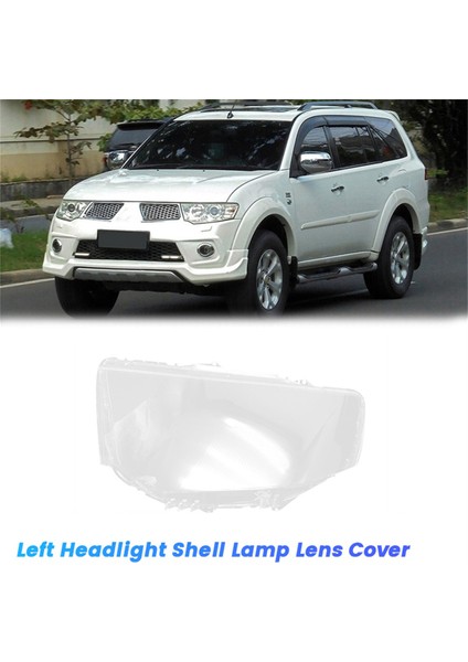 Mitsubishi Pajero Sport 2013-2015 Için Araba Ön Far Mercek Kabuğu Abajur Şeffaf Far Maskeleri Toz Kapağı B (Yurt Dışından)