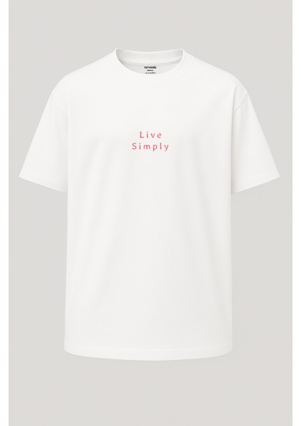 Oversize Live Simply Çiçekli Ayıcık Baskılı Unisex Tişört fiyatları