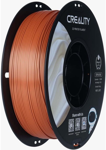 Cr-Silk Pla 1.75MM 1 kg Standart- (Ipek) Kırmızı-Bakır