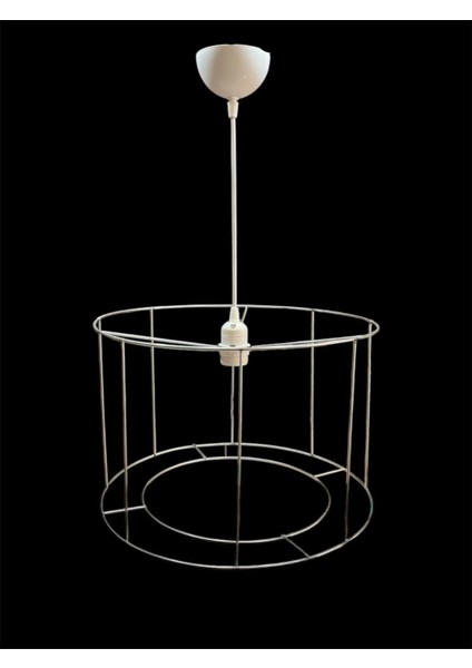 Avize Iskelet Teli 3mm Paslanmaz Galvaniz Metal 40 cm (Duy Takımı Dahil)