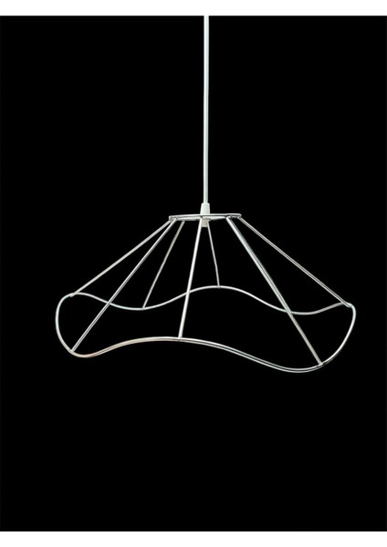 Avize Iskelet Teli 3mm Paslanmaz Galvaniz Metal 40 cm (Duy Takımı Dahil)