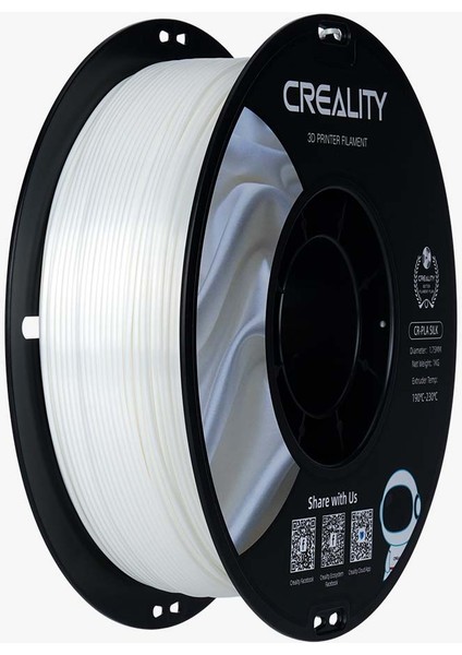 Cr-Silk Pla 1.75MM 1 kg Standart- (Ipek) Beyaz