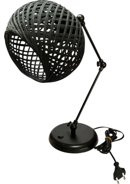 3 Nokta Hareketli Mafsallı Masa Lambası (Siyah Kol, Siyah Başlık) modelleri