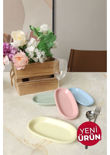 Mix Hitit Kayık Tabak 16 cm 4 Adet 103-307-405-551