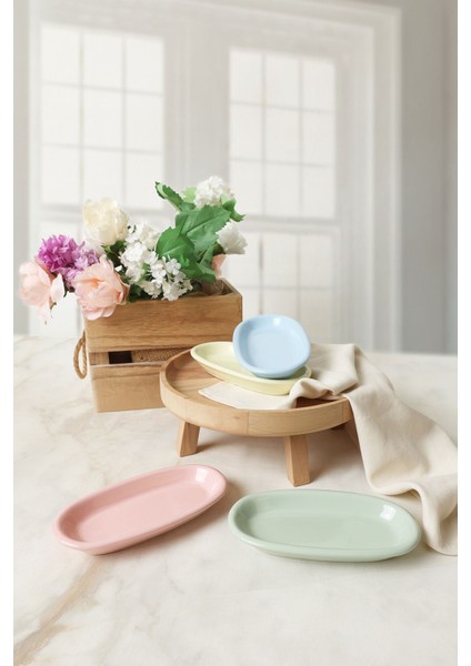 Mix Hitit Kayık Tabak 16 cm 4 Adet 103-307-405-551