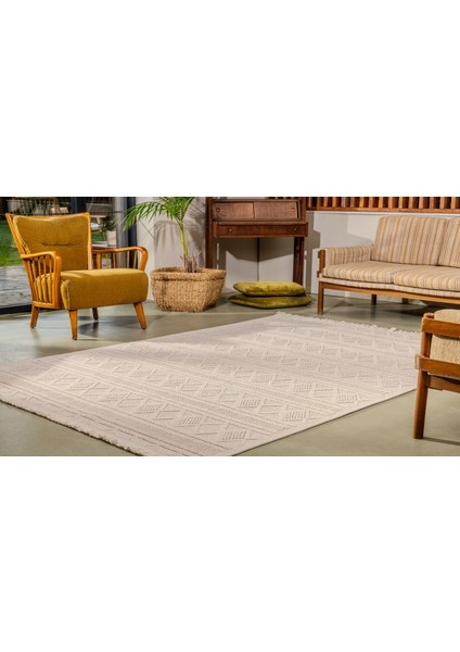 Bravvo BR009 Bej Hav Toz Vermez Salon Mutfak Koridor Oturma Odası Yolluk Dokuma Kilim fiyatları